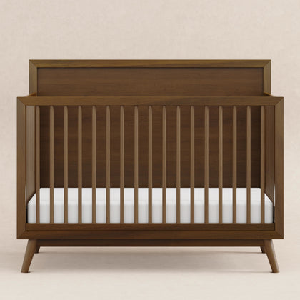 M15901NL,Babyletto,Palma Mid-Century 4-in-1 Convertible Crib w/Toddler Bed Conversion in Natural Walnut