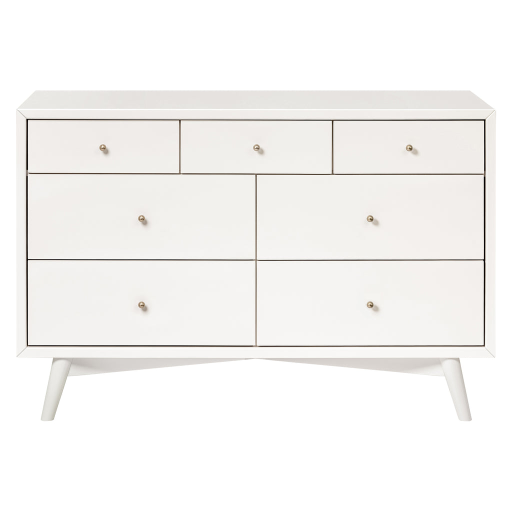 M15916RW,Babyletto,Palma 7-Drawer Double Dresser  Assembled in Warm White