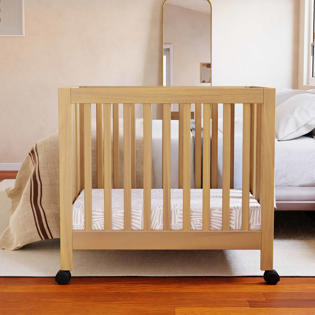 M6698HY,Babyletto,Origami Mini Crib in Honey