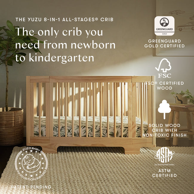 M23401N,Babyletto,Yuzu 8-in-1 Convertible Crib w/All-Stages Conversion Kits in Natural