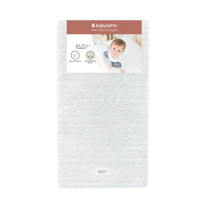 M5346C,Babyletto,Pure Core Non-Toxic Mini Crib Mattress with Hybrid Cover