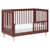 M9001CRN,Babyletto,Lolly 3-in-1 Convertible Crib w/Toddler Bed Conversion in Crimson/Natural