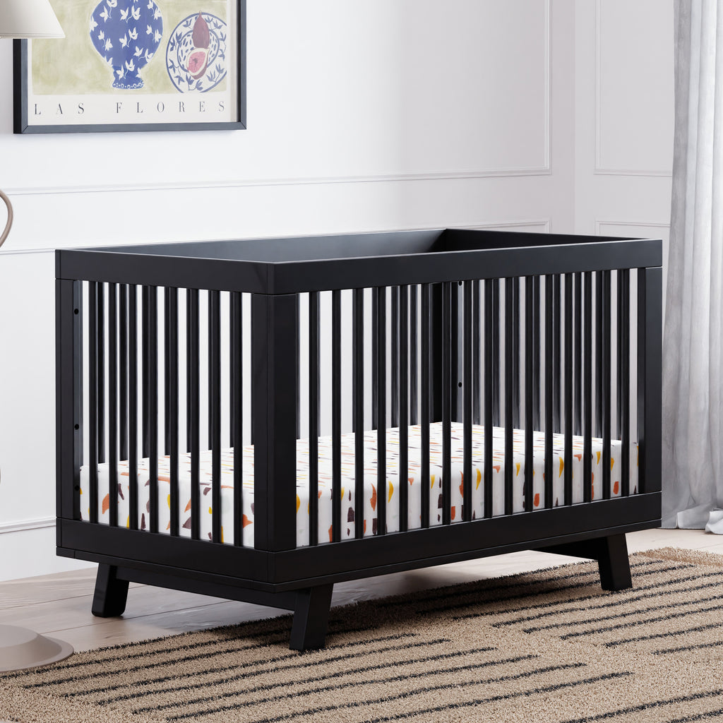 M4201B,Hudson 3-in-1 Convertible Crib w/Toddler Bed Conversion Kit in Black