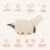 M11288ATLB,Babyletto,Kiwi Glider Recliner w/ Electronic Control and USB in Almond Teddy Loop w/ Light Wood Base