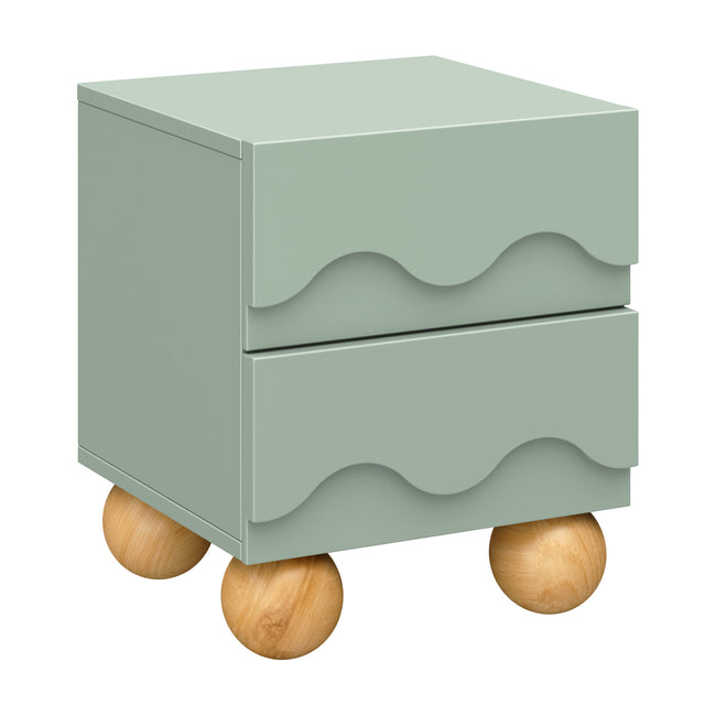 M31160LSHY,Babyletto Kids,Lido Wave Nightstand in Light Sage and Honey