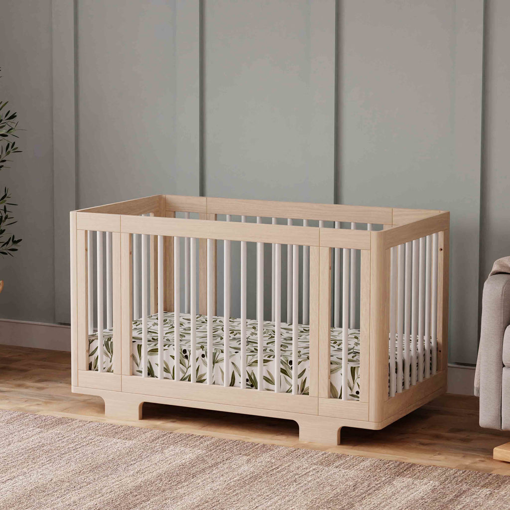 M23401NXW,Babyletto,Yuzu 8-in-1 Convertible Crib w/All-Stages Conversion in Washed Natural/White