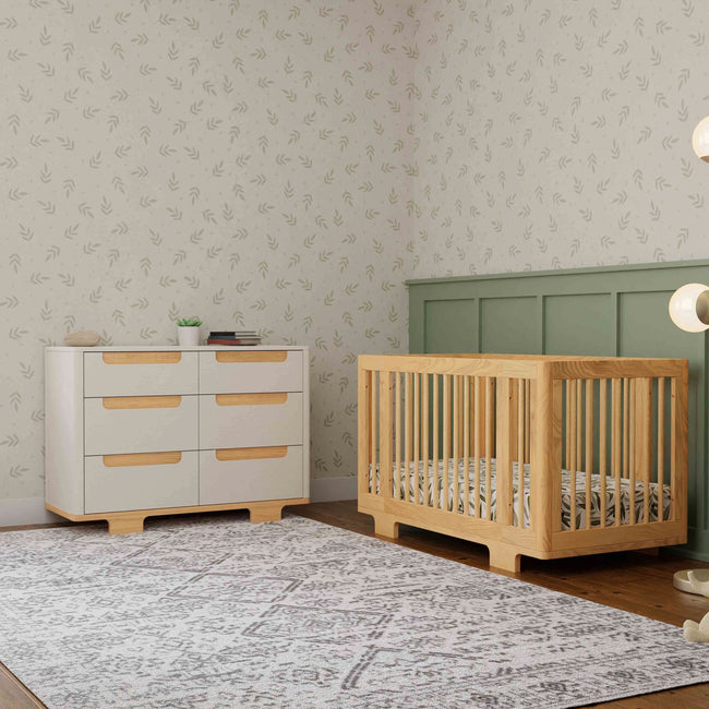 M23426WN,Babyletto,Yuzu 6-Drawer Dresser in White/Natural