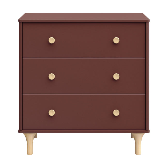 M9023CRN,Babyletto,Lolly 3-Drawer Changer Dresser w/Removable Changing Tray in Crimson/Natural