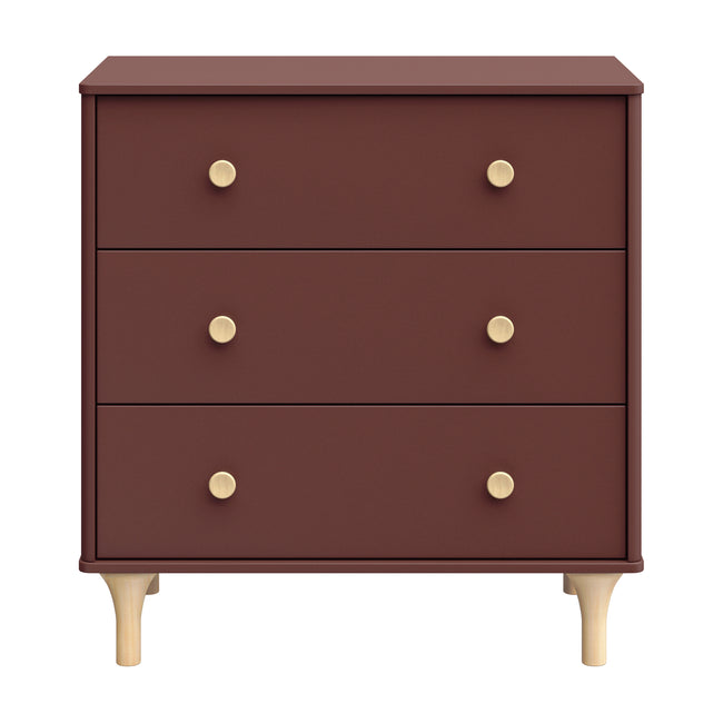M9023CRN,Babyletto,Lolly 3-Drawer Changer Dresser w/Removable Changing Tray in Crimson/Natural