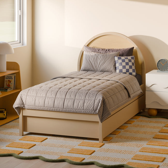 M30269TPESH,Babyletto Kids,Moab Twin Bed in Taupe/Ash