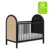 M25601BNC,Babyletto,Bondi Cane 3-in-1 Convertible Crib w/ Toddler Bed Kit in Black with Natural Cane
