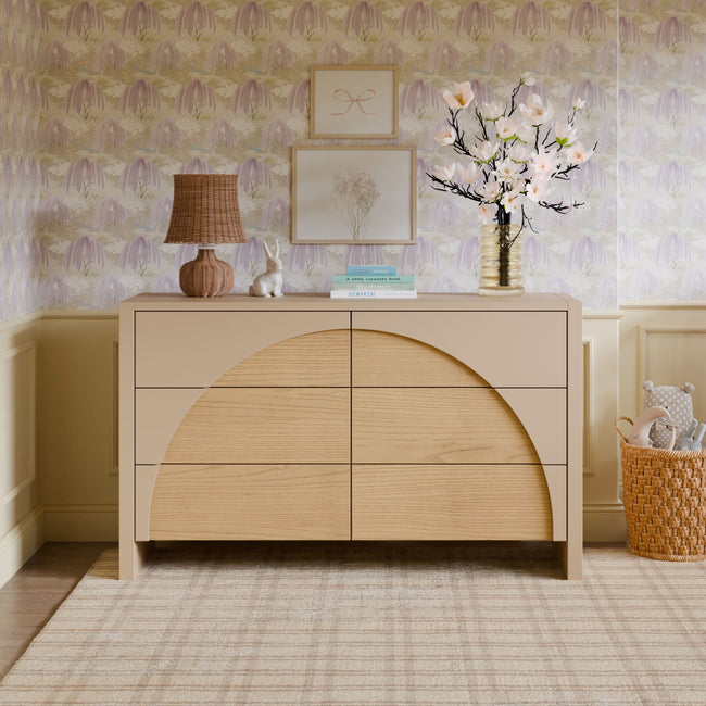 M30216TPESH,Babyletto,Moab 6-Drawer Assembled Dresser in Taupe/Ash