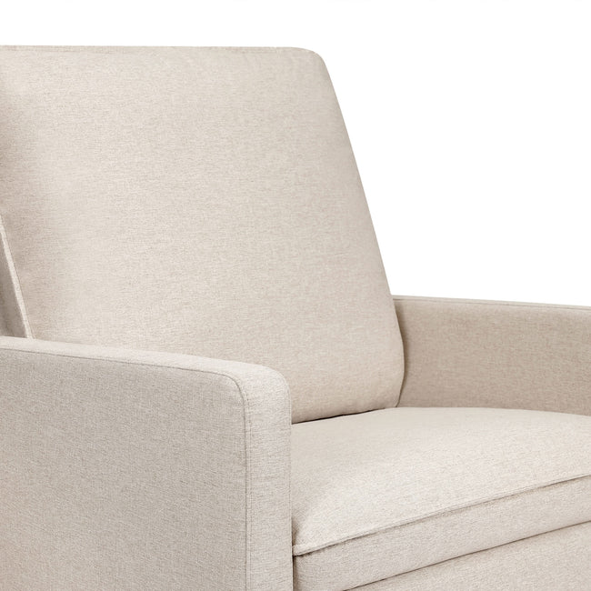 M20984PBEWLB,Babyletto,Cali Pillowback Chair and a Half Glider in Performance Beach Eco-Weave w/ Light Wood Base