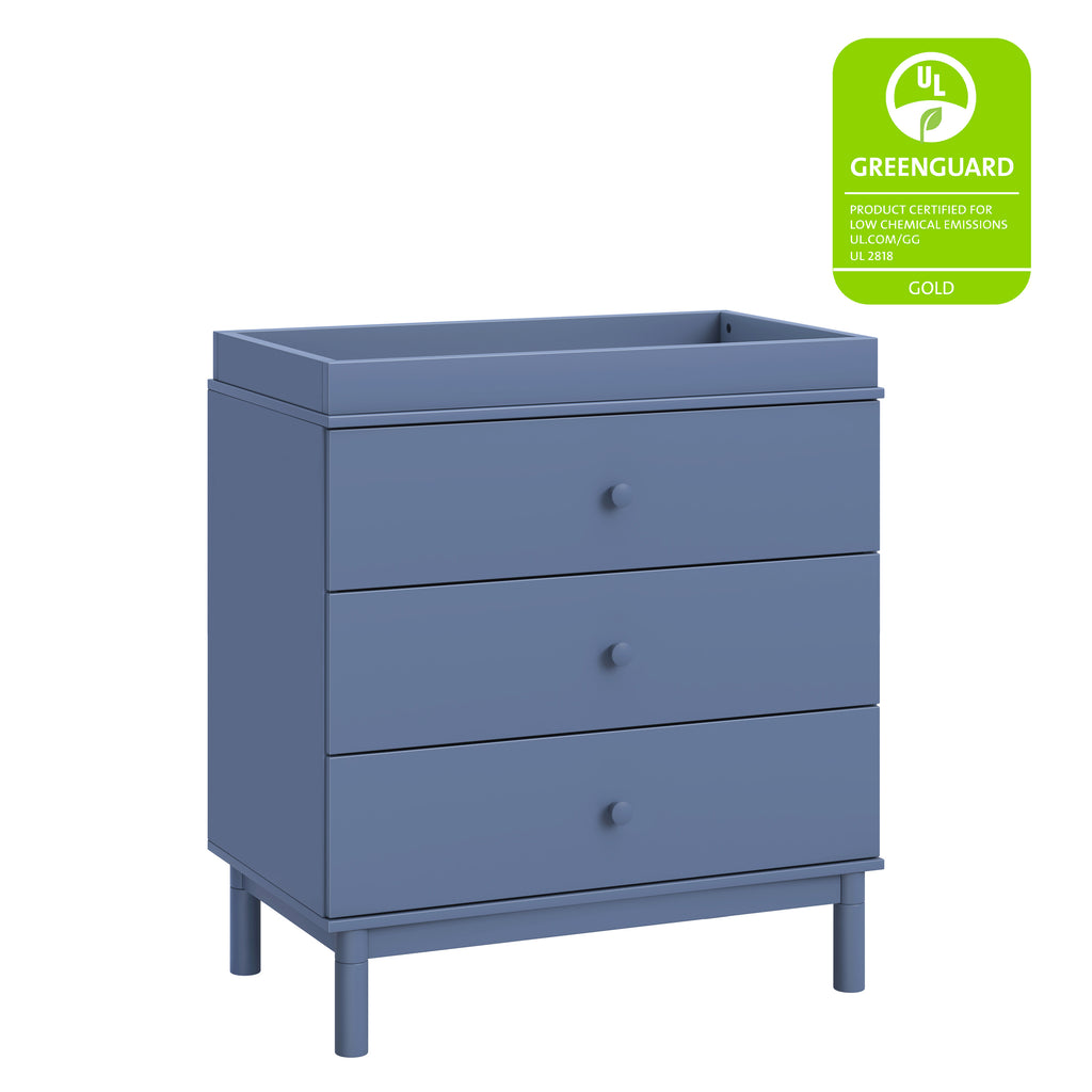 M12923CVB,Gelato 3-Drawer Changer Dresser w/Removable Changing Tray in Cove Blue