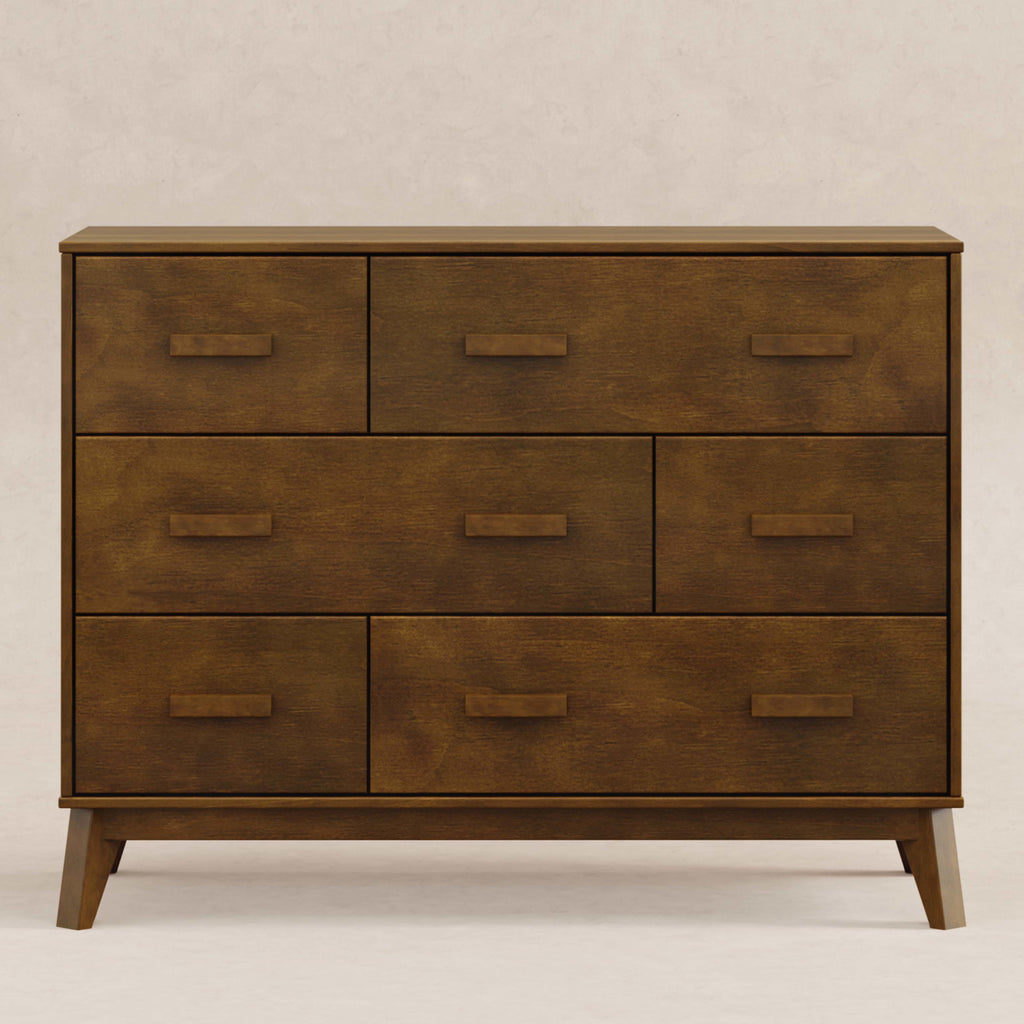 M5826NL,Babyletto,Scoot 6-Drawer Dresser in Natural Walnut