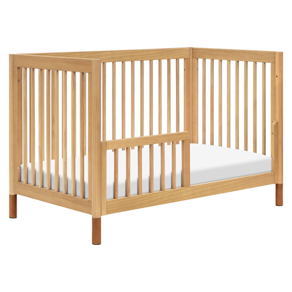 M12901HYVTL,Gelato 4-in-1 Convertible Crib w/Toddler Bed Kit in Honey/Vegan Tan Leather Feet