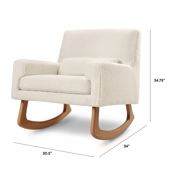 1085WBL,Nursery Works,Sleepytime Rocker in Ivory Boucle w/Light Legs