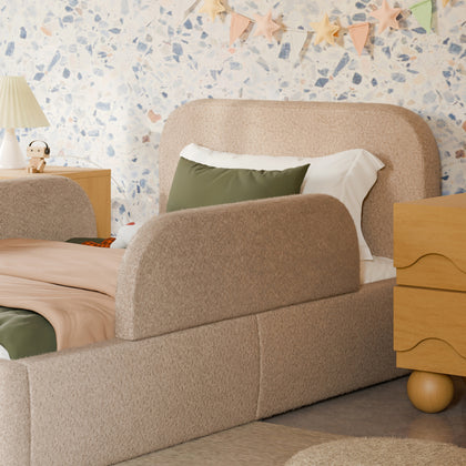 M32099CSG,Babyletto Kids,Upholstered Twin/Full Bed Guardrail in Chai Shearling
