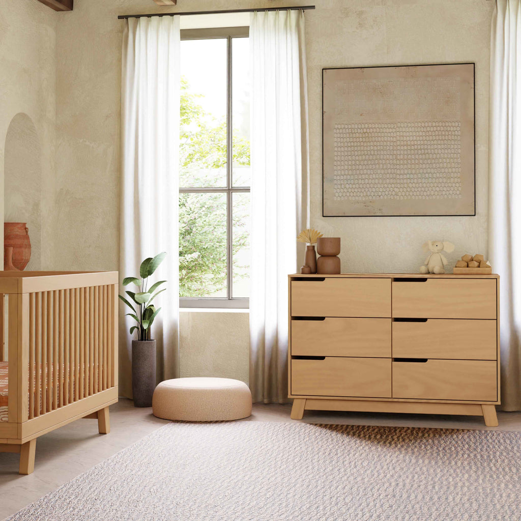 M4216HY,Babyletto,Hudson 6-Drawer Double Dresser  Assembled in Honey