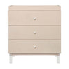M12923NXW,Babyletto,Gelato 3-Drawer Changer Dresser  White Feet w/Removable Changing Tray in Washed Natural