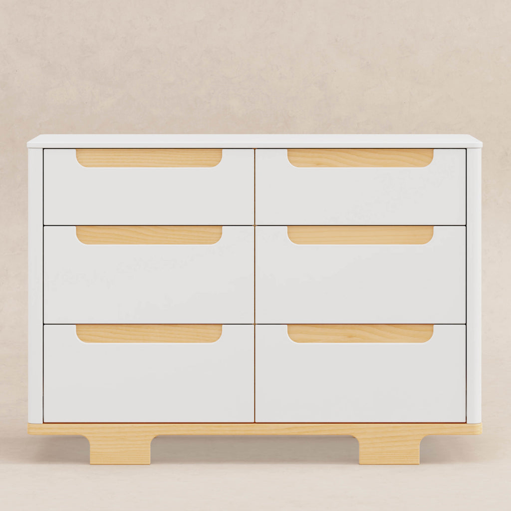 M23426WN,Babyletto,Yuzu 6-Drawer Dresser in White/Natural