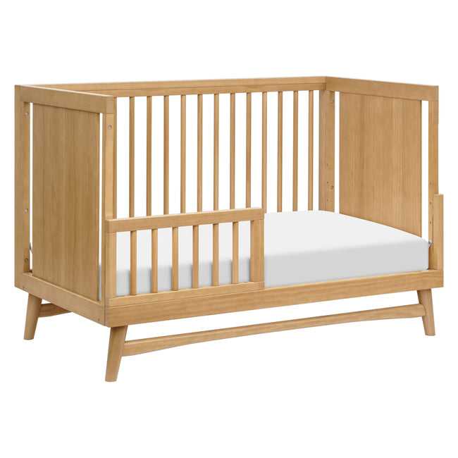 M15401HY,Babyletto,Peggy Mid-Century 3-in-1 Convertible Crib w/Toddler Bed Conversion Kit in Honey