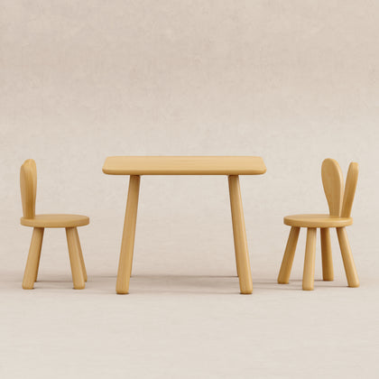 M32110LTW,Babyletto Kids,Hoppy Play Table & Chair Set in Light Wood