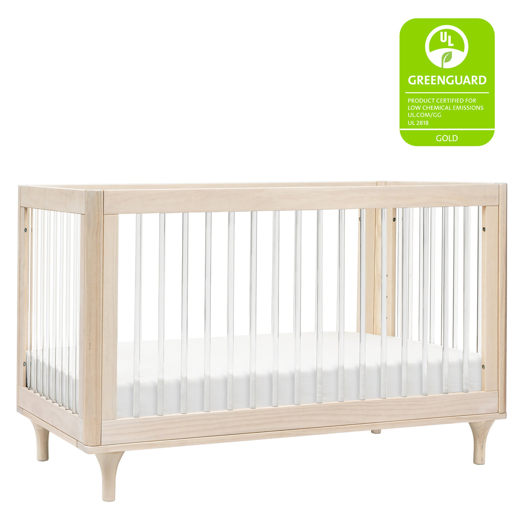 M9001KNX,Babyletto,Lolly 3-in-1 Convertible Crib w/Toddler Conversion Kit in Washed Natural/Acrylic