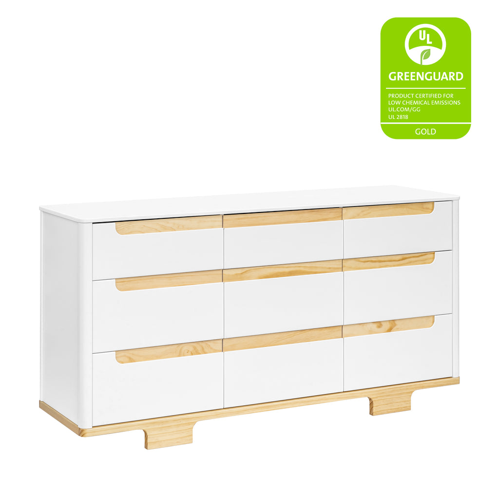 M23428WN,Babyletto,Yuzu 9-Drawer Dresser  Assembled in White/Natural