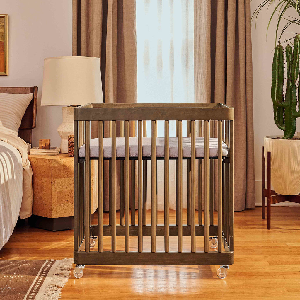 M29880NL,Babyletto,Pogo 8-in-1 Convertible Crib w/All-Stages Conversion Kits in Natural Walnut