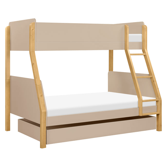 M18495TPEHY,Babyletto Kids,TipToe Twin-Over-Full Bunk Bed in Taupe and Honey