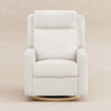 M23082CMSGLB,Babyletto,Sigi Pro Power Glider Recliner w/ Power Lumbar in Cream Shearling w/Light Wood Base