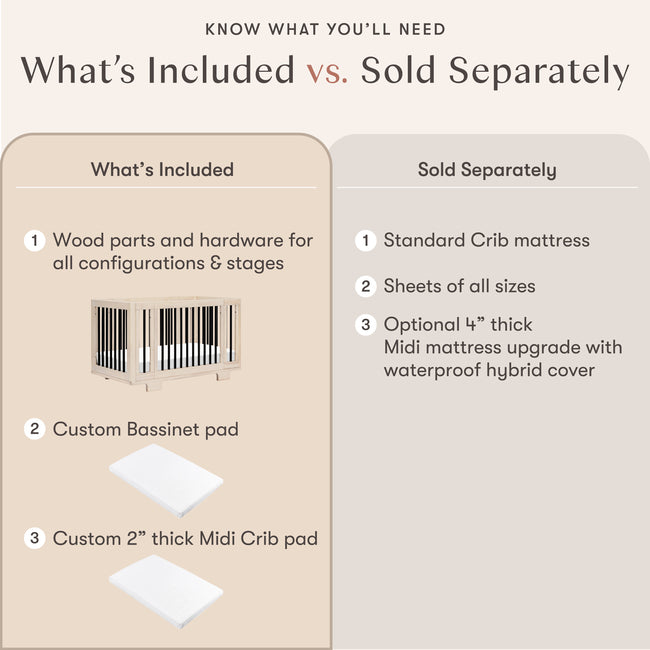 M23401NXB,Babyletto,Yuzu 8-in-1 Convertible Crib w/All-Stages Conversion in Washed Natural/Black