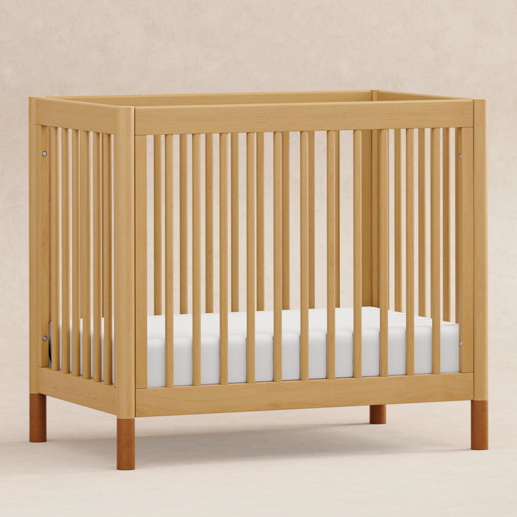 M12998HYVTL,Babyletto,Gelato 4-in-1 Convertible Mini Crib and Twin bed in Honey with Vegan Tan Leather Feet