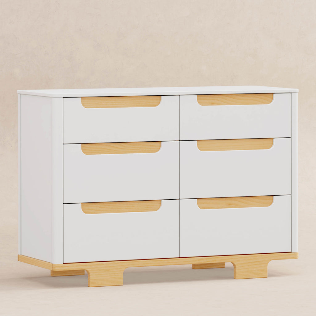 M23426WN,Babyletto,Yuzu 6-Drawer Dresser in White/Natural