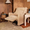 M11283CSG,Babyletto,Kiwi Deluxe Power Glider Recliner w/Heat&Massage in Chai Shearling