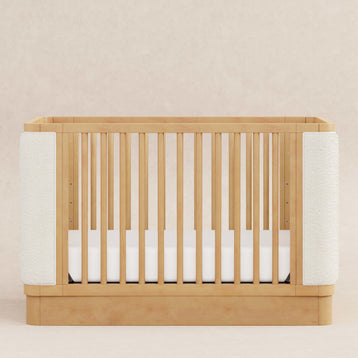 M26201HYWB,Babyletto,Bondi Boucle 4-in-1 Convertible Crib w/ Toddler Bed Kit in Honey with Ivory Boucle