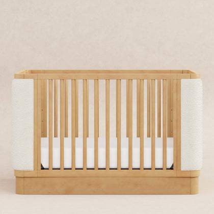 M26201HYWB,Babyletto,Bondi Boucle 4-in-1 Convertible Crib w/ Toddler Bed Kit in Honey with Ivory Boucle