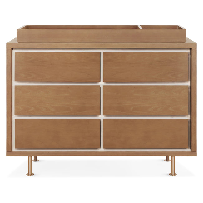 NW15026AY,Nursery Works,Novella 6-Drawer Dresser in Stained Ash/Ivory Finish