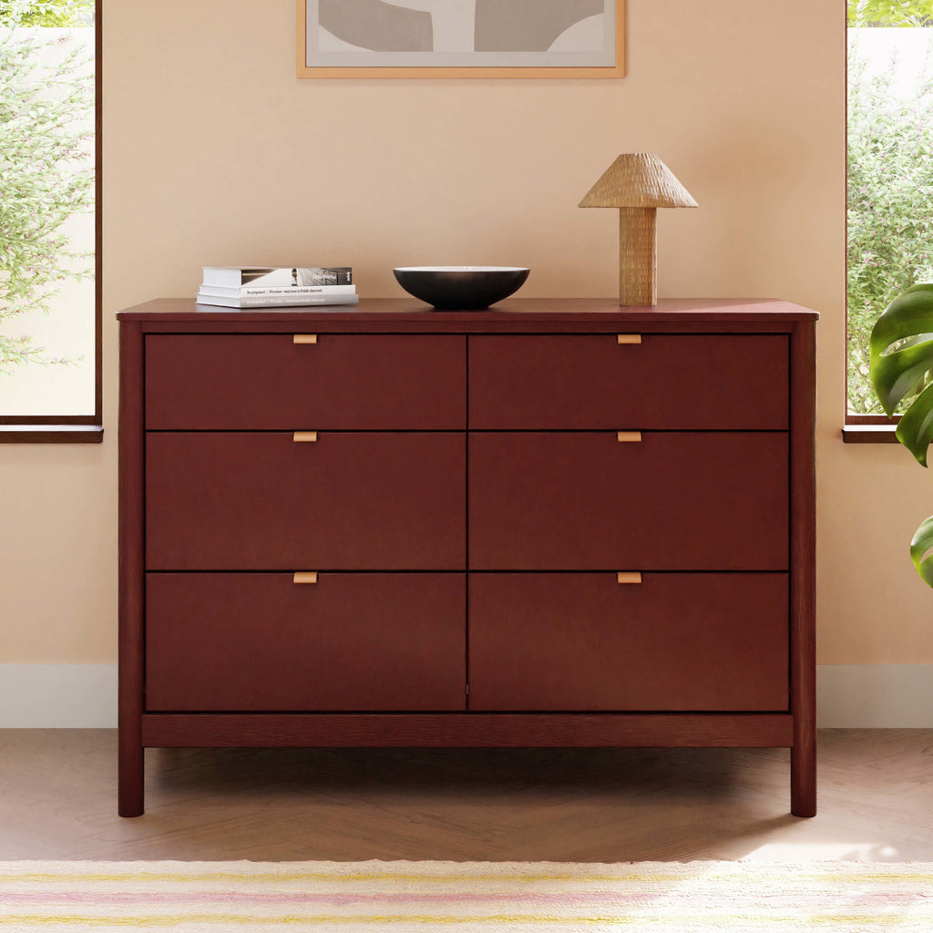 M25616CR,Babyletto,Bondi 6-Drawer Assembled Dresser in Crimson