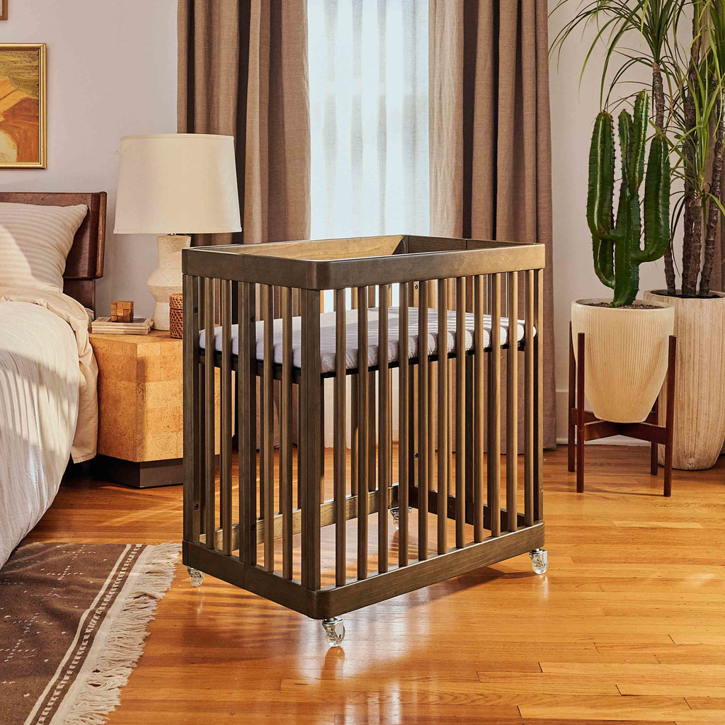 M29880NL,Babyletto,Pogo 8-in-1 Convertible Crib w/All-Stages Conversion Kits in Natural Walnut