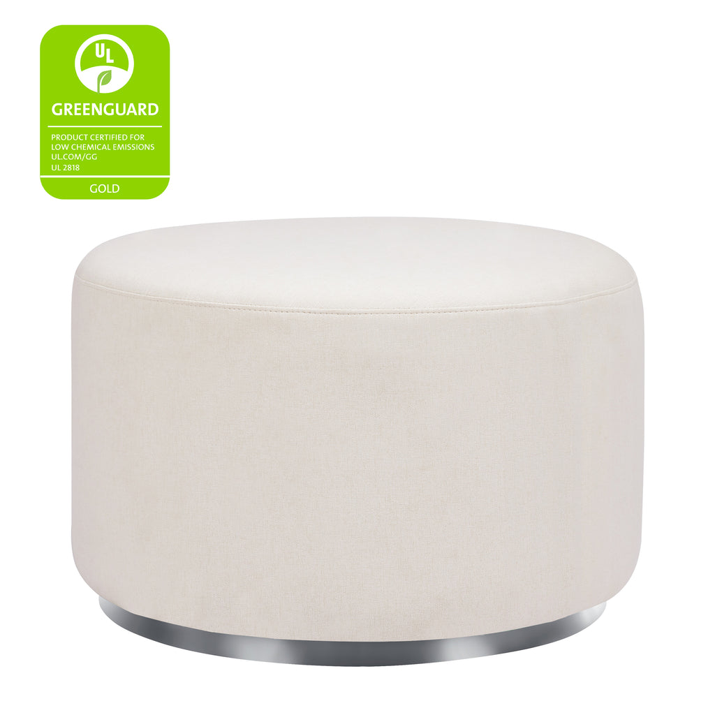 M10185PCMEW,Babyletto,Tuba Gliding Ottoman in Performance Cream Eco-Weave