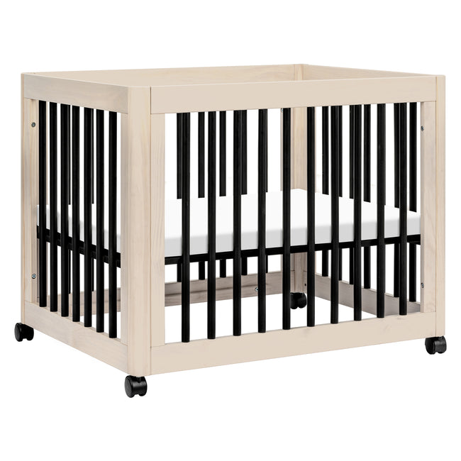 M23401NXB,Babyletto,Yuzu 8-in-1 Convertible Crib w/All-Stages Conversion in Washed Natural/Black