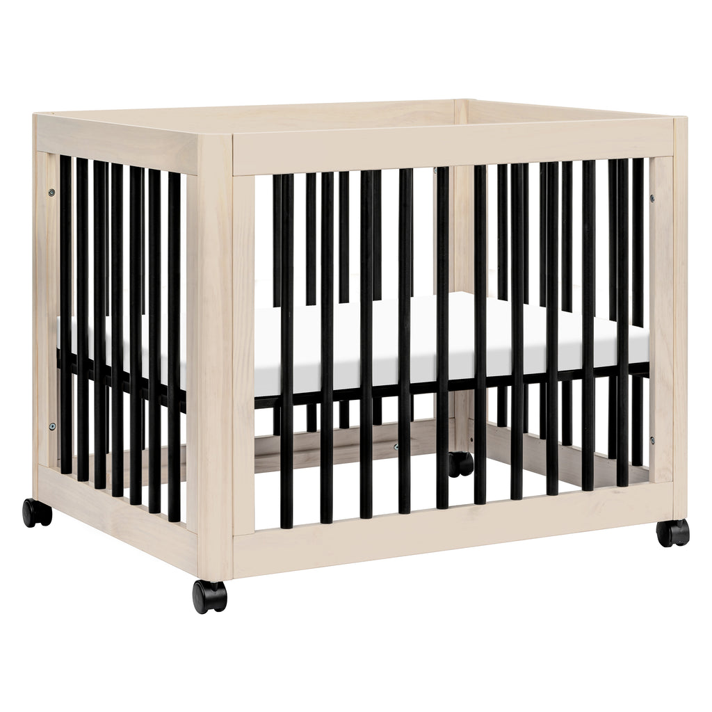 M23401NXB,Yuzu 8-in-1 Convertible Crib w/All-Stages Conversion in Washed Natural/Black