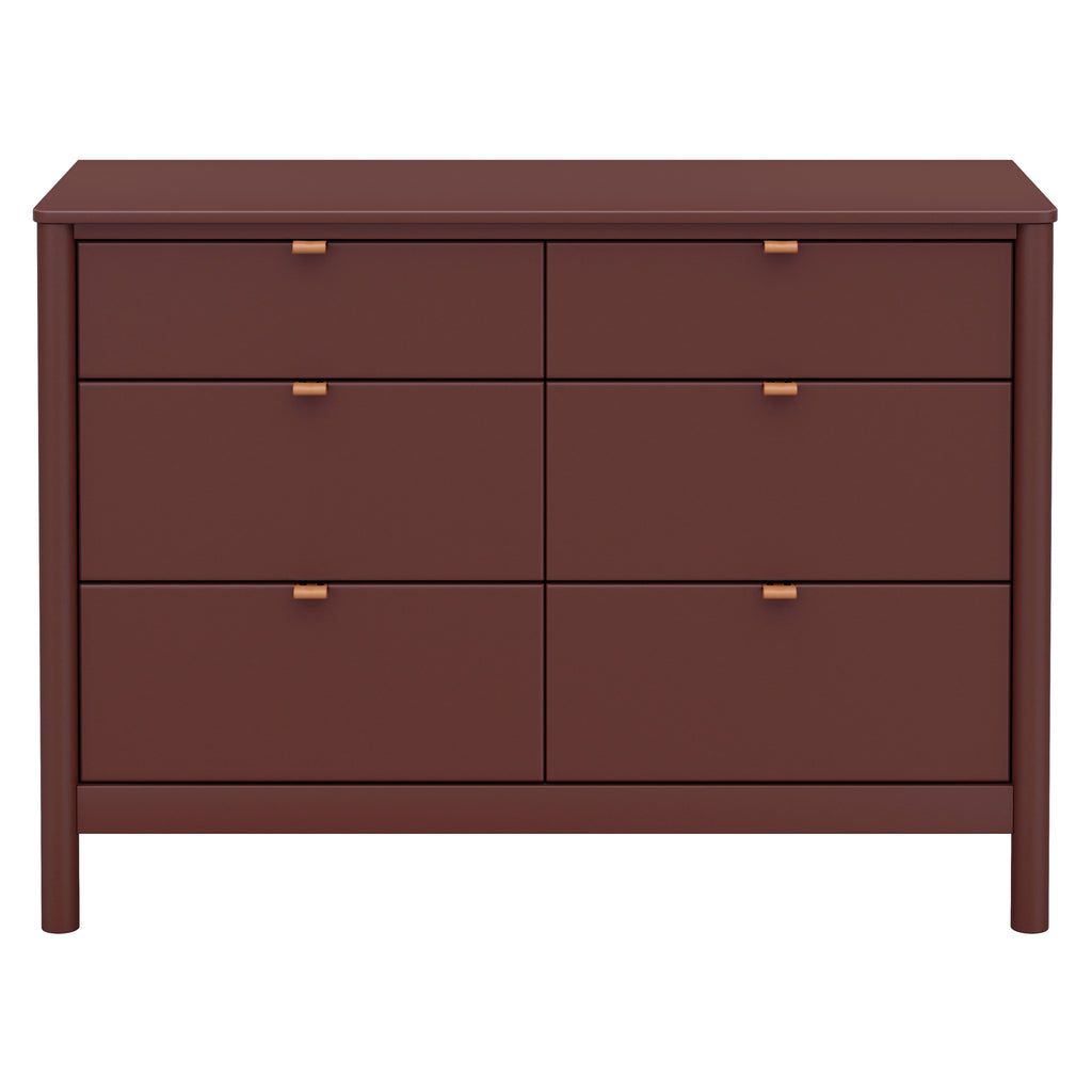 M25616CR,Babyletto,Bondi 6-Drawer Assembled Dresser in Crimson