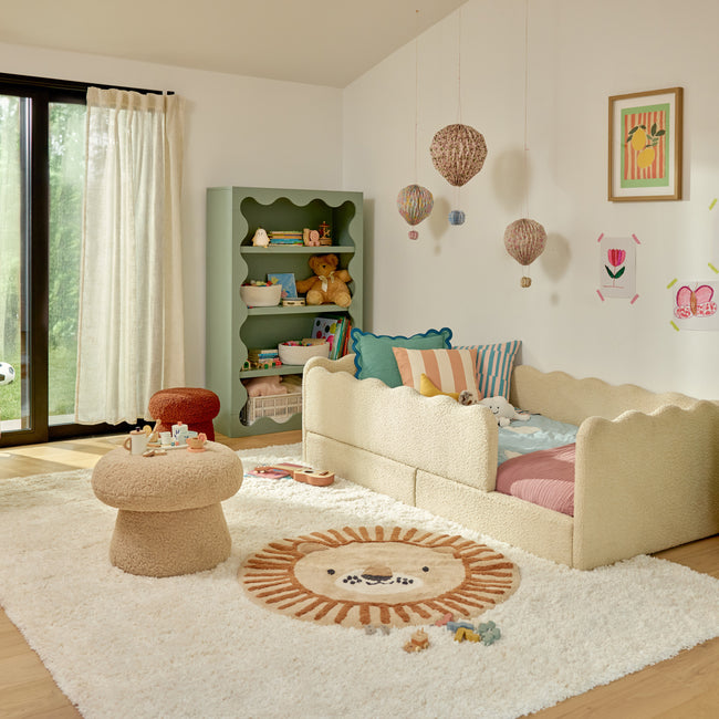 M31685CSG,Babyletto Kids,Mushroom Pouf in Chai Shearling