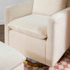 M20987WBG,Babyletto,Cali Pillowback Swivel Glider in Ivory Boucle w/ Gold Base