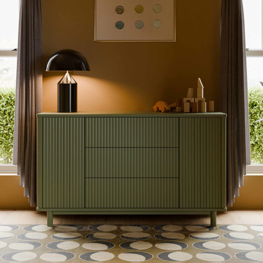 M29816OL,Babyletto,Pogo Tambour Assembled Dresser in Olive