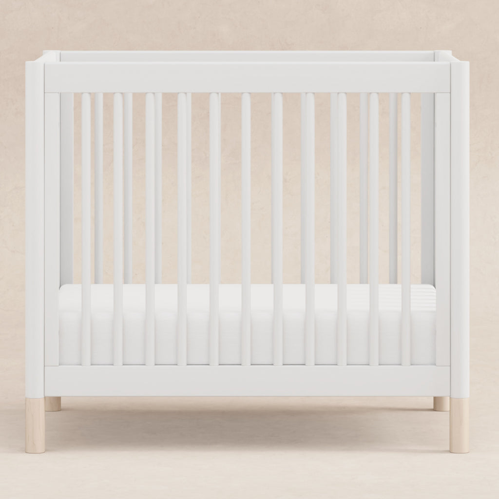 M12998WNX,Babyletto,Gelato 4-in-1 Convertible Mini Crib and Twin bed in White Finish w/Washed Natural Feet