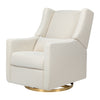 M11288WBG,Babyletto,Kiwi Glider Recliner w/ Electronic Control and USB in Ivory Boucle w/Gold Base